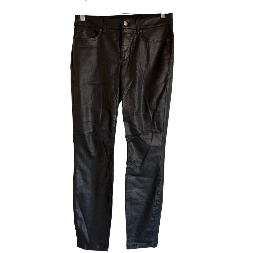 Soma Faux Leather Leggings S Moto Chic Quiet Luxury Y2K Black Pants